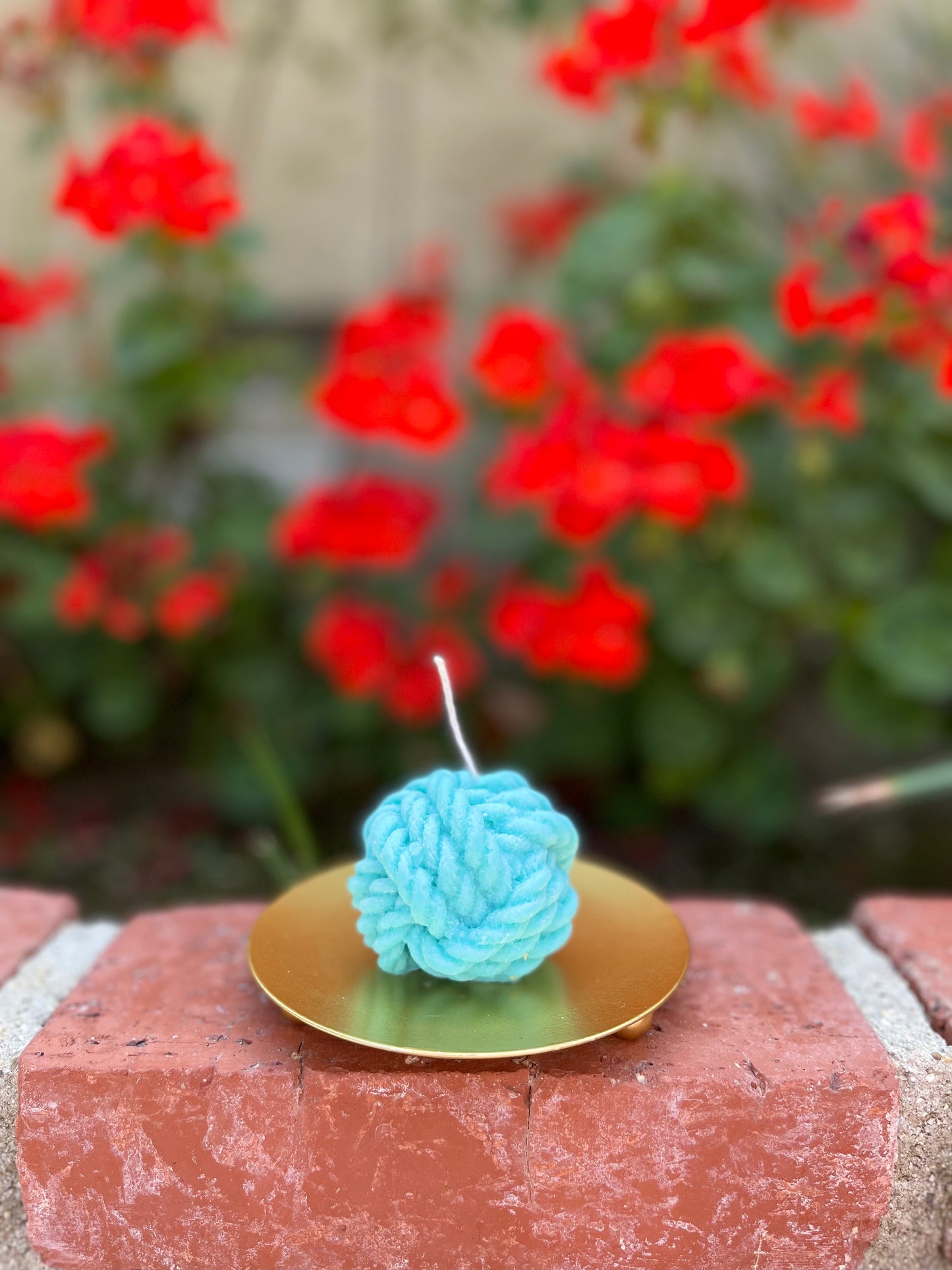 Gold Iron Candle Plate