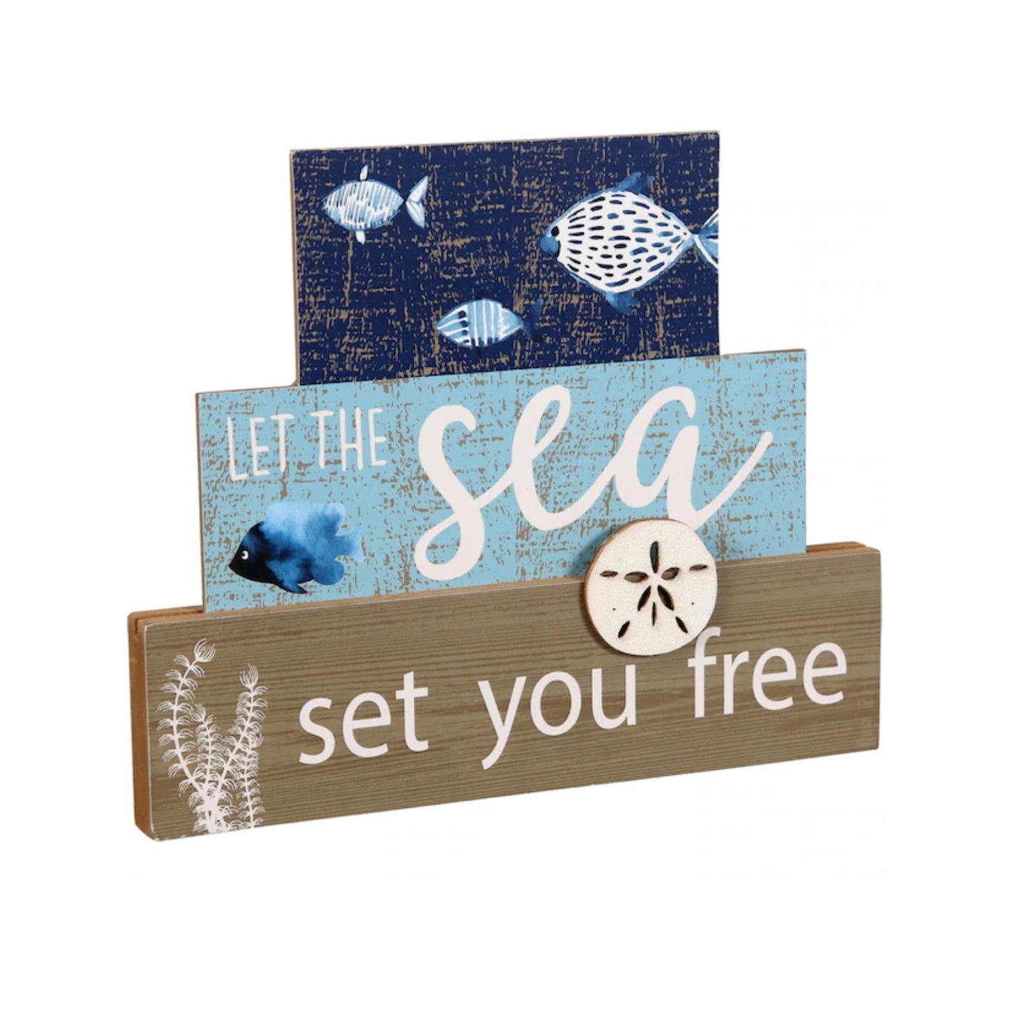 “Let The Sea Set You Free” Tabletop Sign